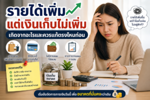 รายได้เพิ่มแต่เงินเก็บไม่เพิ่ม เกิดจากอะไรและควรแก้ตรงไหนก่อน